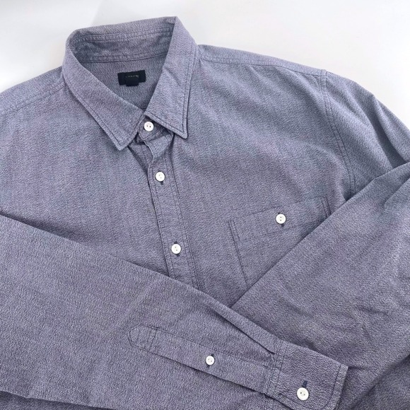 J. Crew Other - J. Crew Mens XL Button Down Long Sleeve‎ Casual Shirt blackish gray Textured